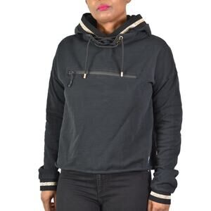 PE Nation Blind Pass Hoodie Black Metallic Gold French Terry Sweatshirt Size XS